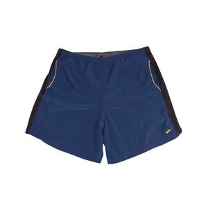 BROOKS Running Shorts Mens L Blue 7" Inseam Athletic Gym Workout Lined Pockets